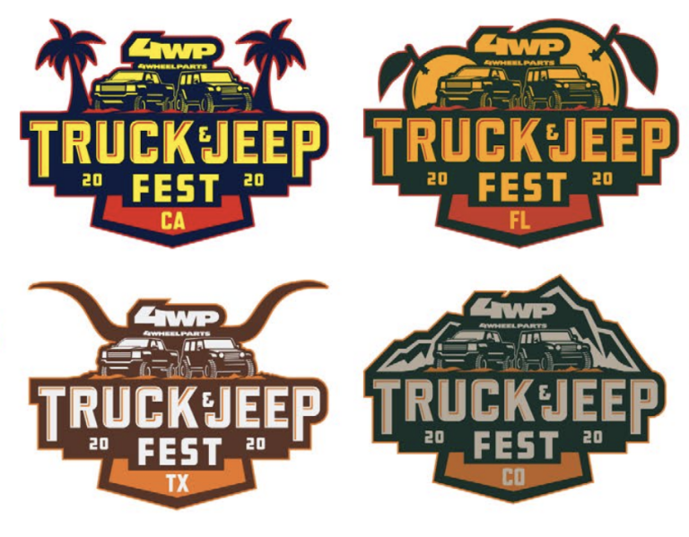 4WP Truck & Jeep Fest Logos